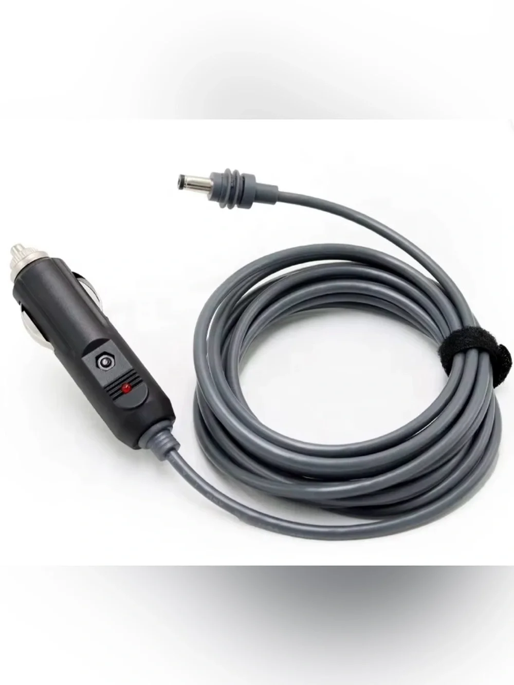 Black Car DC Charger Cable with 3M Lead and 15A Fuse